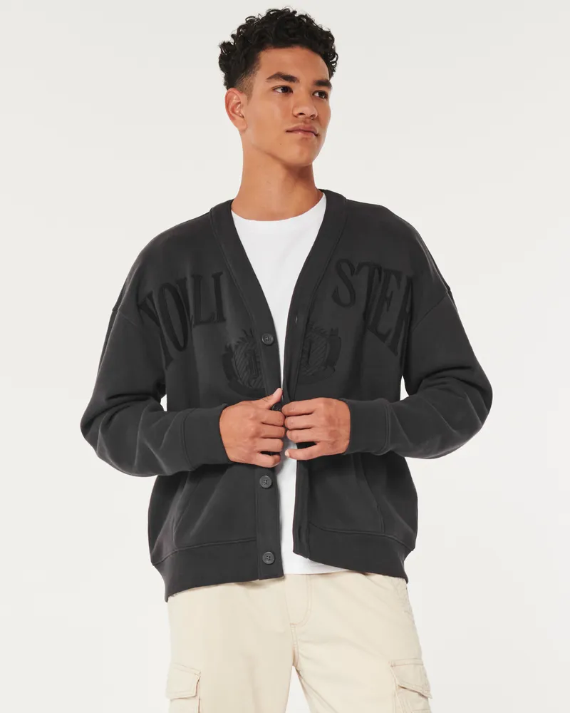 Hollister Relaxed Fleece Logo Cardigan Mall of America