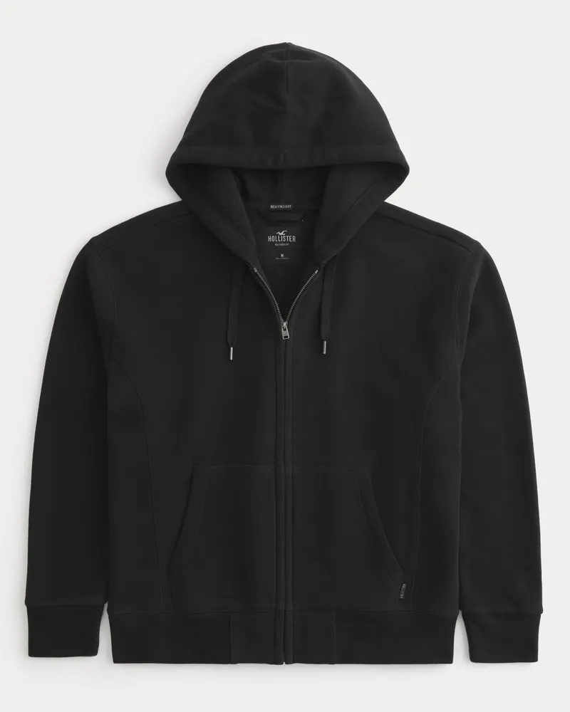 Hollister black zip up hoodie 2025