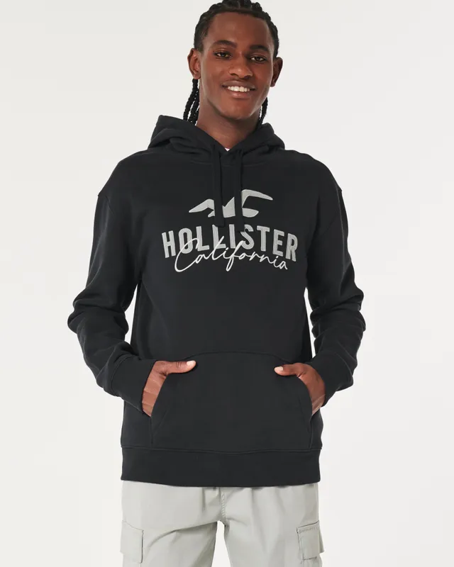 White and sale black hollister hoodie