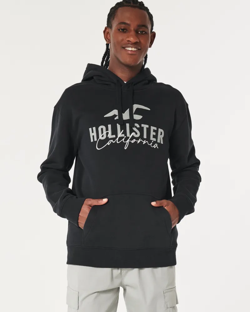 Hollister logo shop graphic hoodie