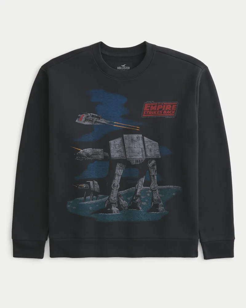Hollister logo deals graphic crewneck sweatshirt