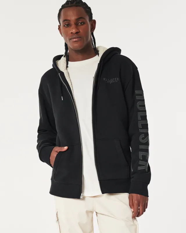 Hollister black top zip up hoodie