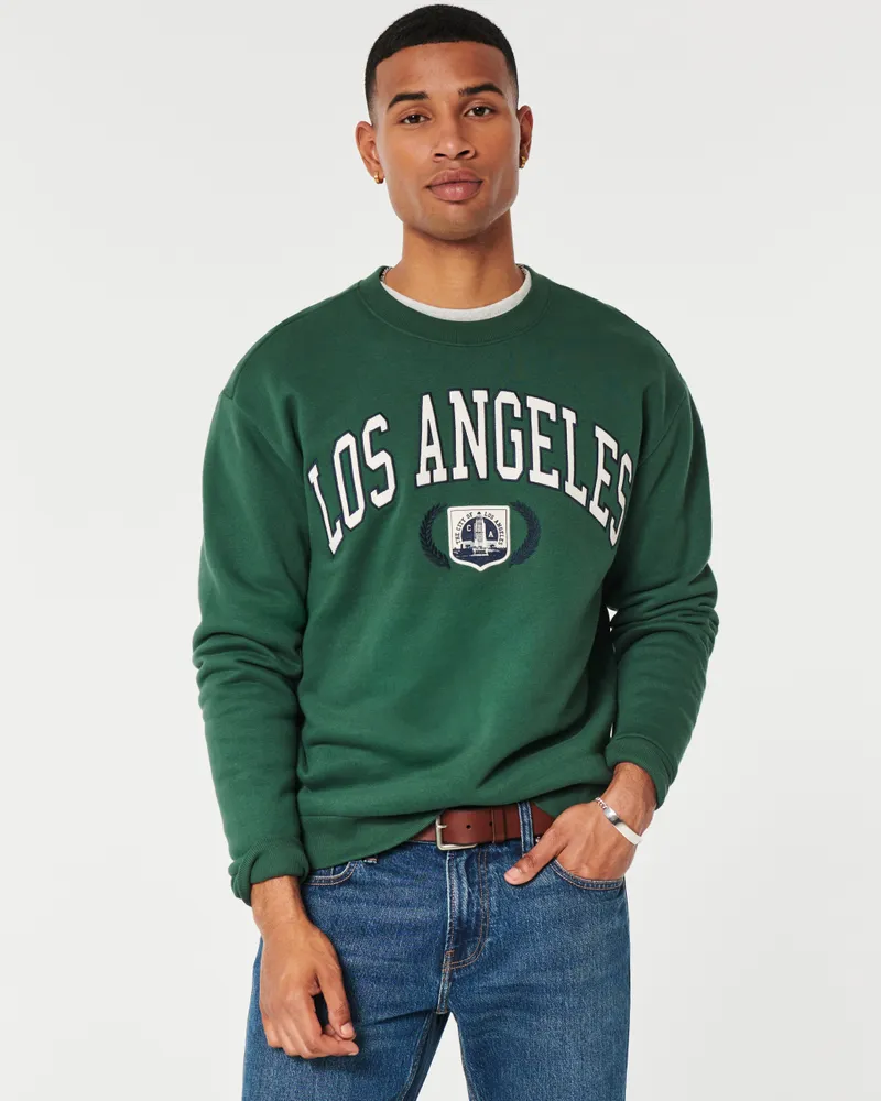 Hollister Relaxed Chicago Graphic Crew Sweatshirt Mall of America