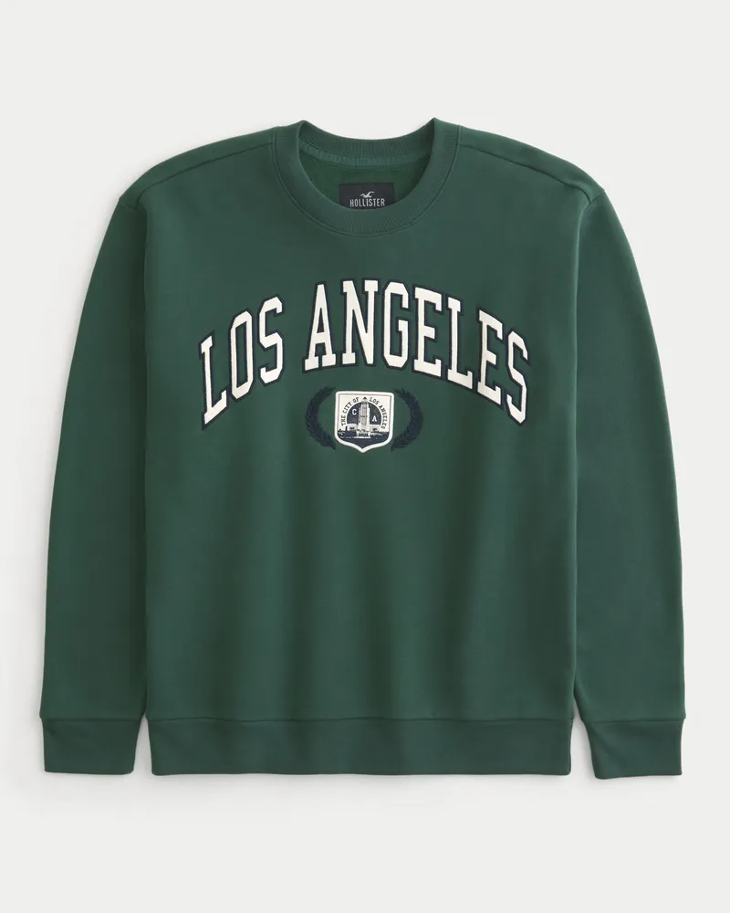Hollister logo deals graphic crewneck sweatshirt