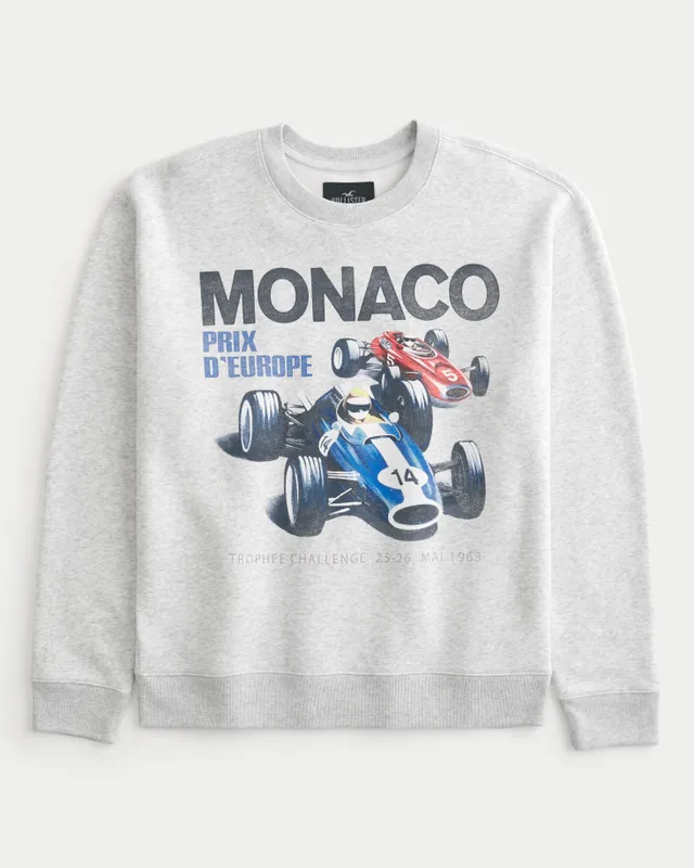 Hollister Relaxed Monaco Racing Graphic Crew Sweatshirt Mall of