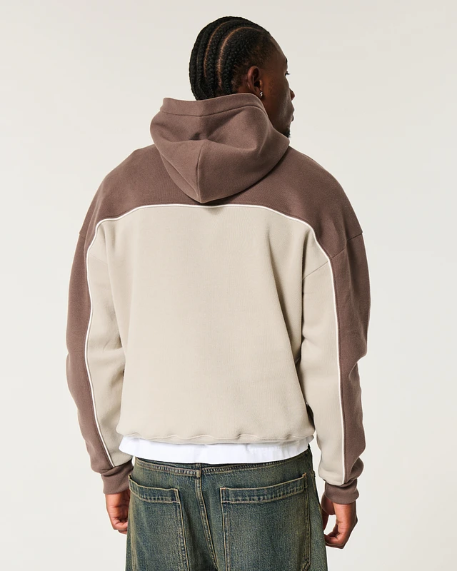 Hollister color block hoodie deals