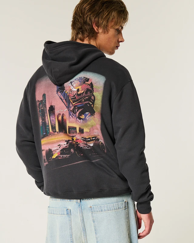★Hollister Co★Oracle Red Bull Racingグラフィックフーディ Men's Relaxed Oracle Red Bull Racing Hoodie | Men's
