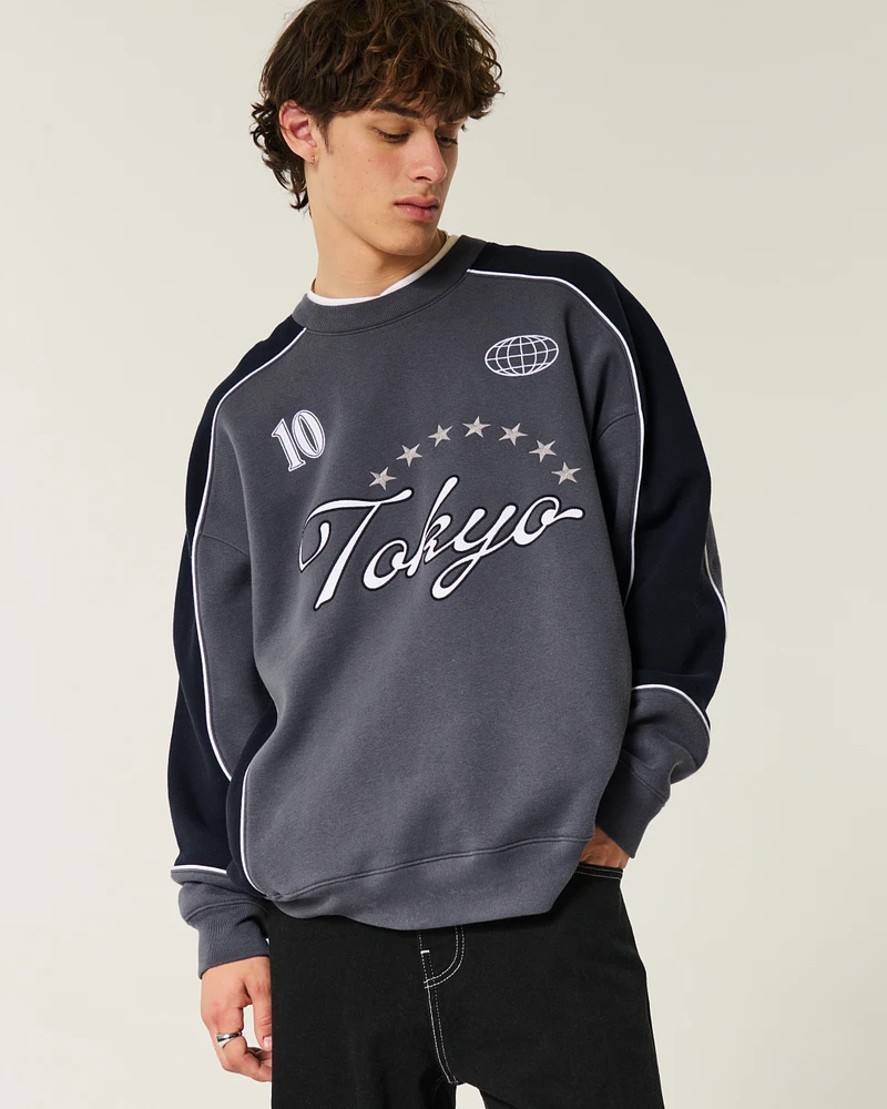 Hollister Baggy Tokyo Graphic Crew Sweatshirt | Arden Fair