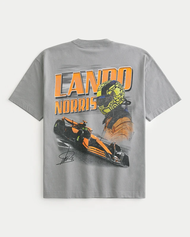 Hol Boxy Heavyweight McLaren Lando Norris Graphic Tee at