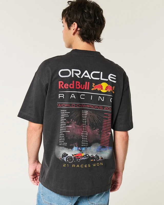 ★Hollister.co★Oracle レッドブルレーシング Tシャツ Men's Relaxed Oracle Red Bull Racing Graphic Hoodie | Men's