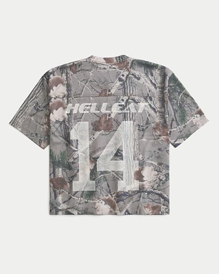 Hol Boxy Crop Camo Football Jersey | Liberty Center