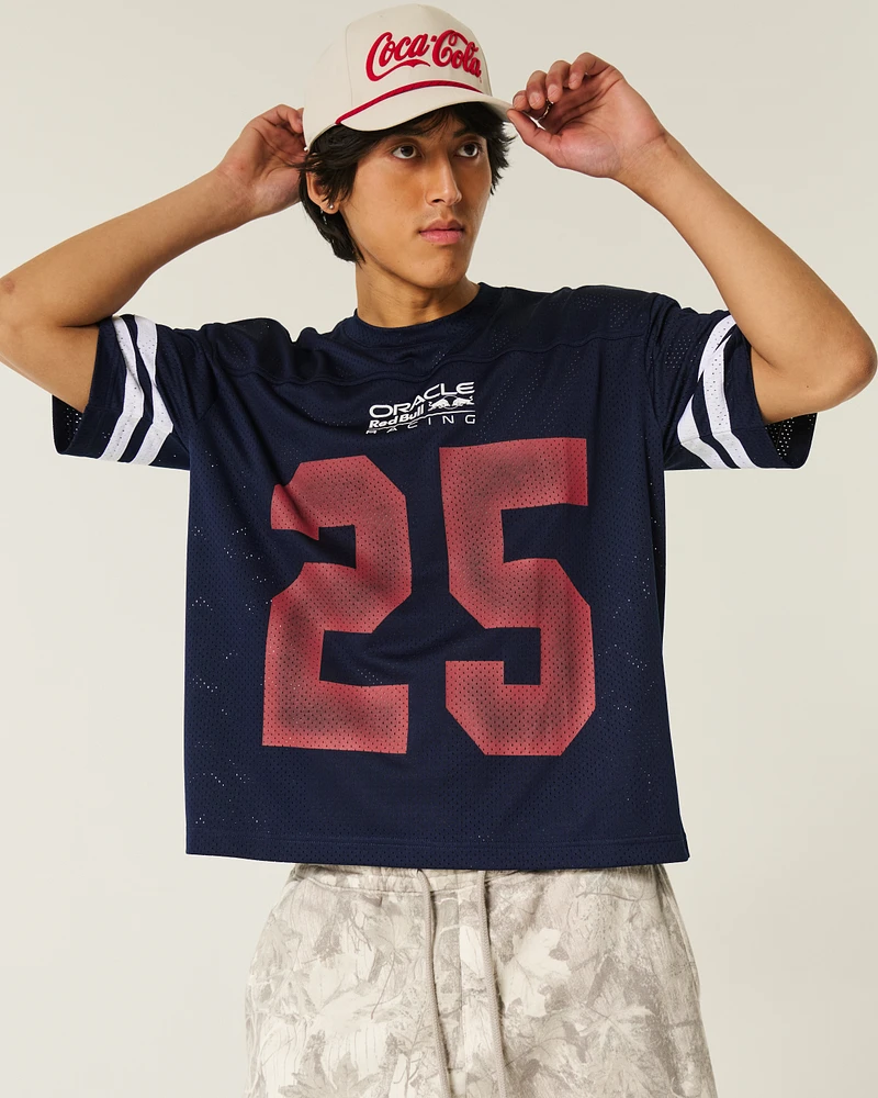 Hollister Boxy Crop Oracle Red Bull Racing Graphic Jersey