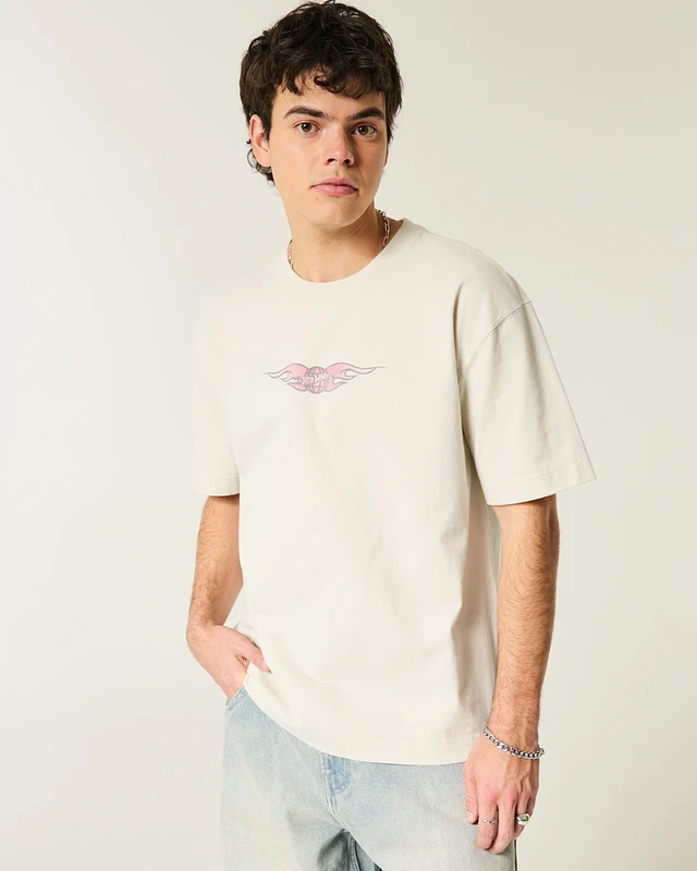 ★Hollister.co★ヘビーウェイトHot WheelsグラフィックTシャツ Hollister Boxy Heavyweight Hot Wheels Graphic Tee | Arden Fair