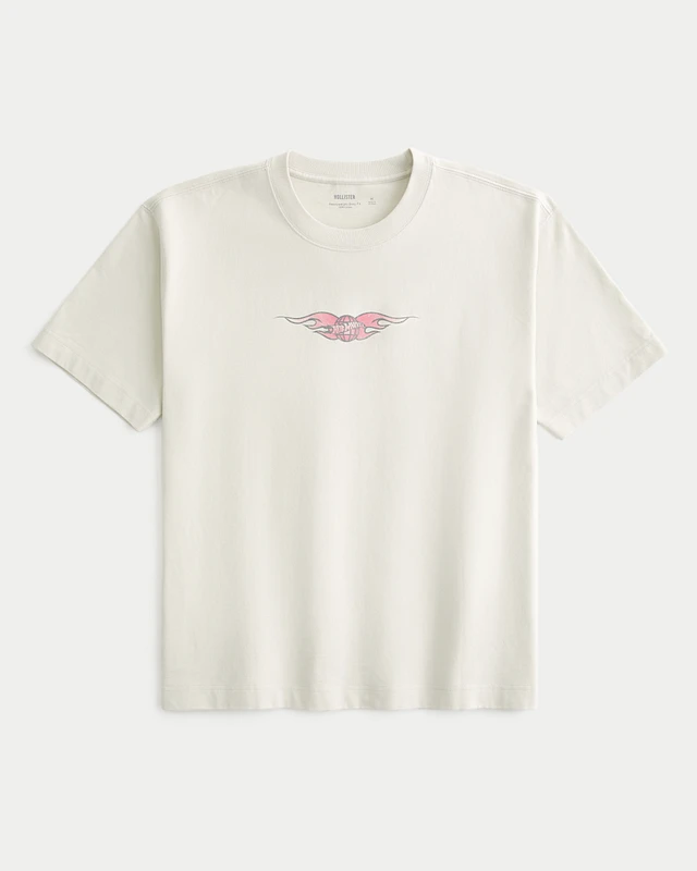 ★Hollister.co★ヘビーウェイトHot WheelsグラフィックTシャツ Hollister Boxy Heavyweight Hot Wheels Graphic Tee | Arden Fair
