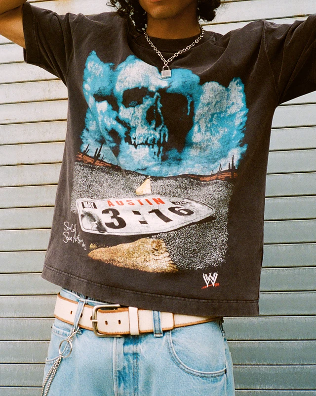 Hollister Boxy Heavyweight Stone Cold Steve Austin Graphic Tee at