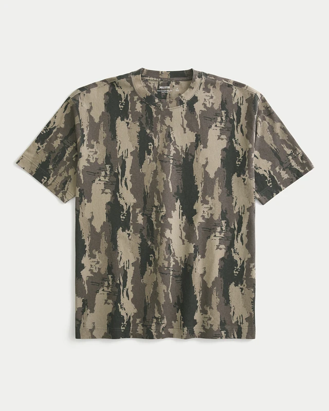 Hollister★半袖 クルーネック Chevrolet 迷彩 トップス Tシャツ Men's Boxy Heavyweight Chevrolet Graphic Camo Tee | Men's