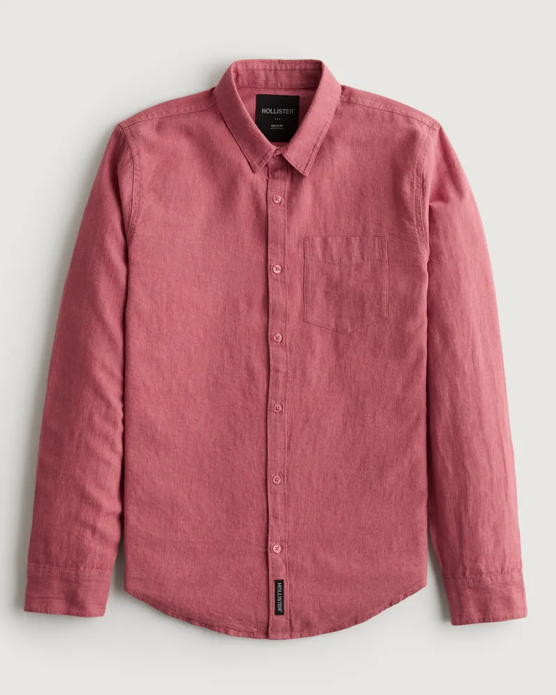 Hollister linen shirt deals