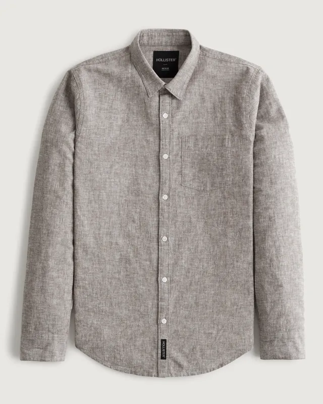 Hollister linen shirt cheap