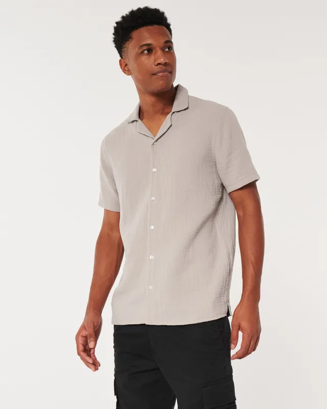 Hollister short sleeve top button up