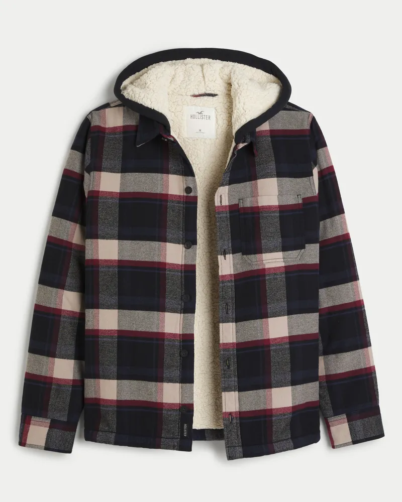 Hollister hotsell flannel hooded