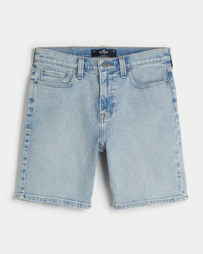 Hollister Light Wash Loose Denim Shorts 9