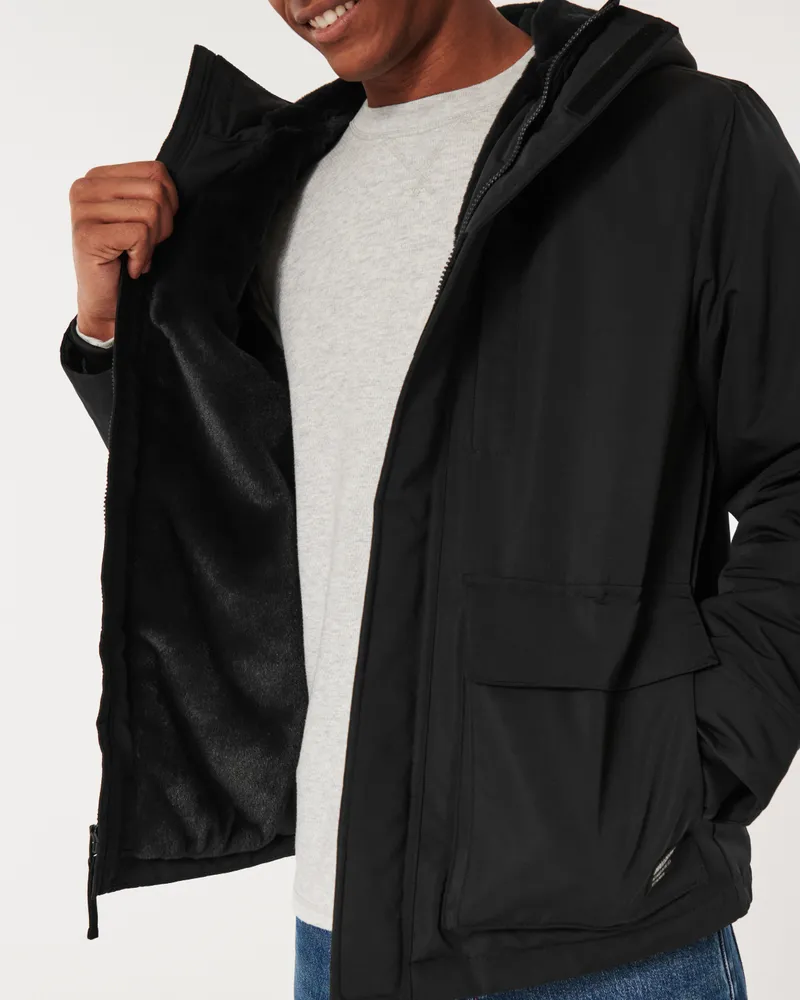 Hollister all weather jacket store black