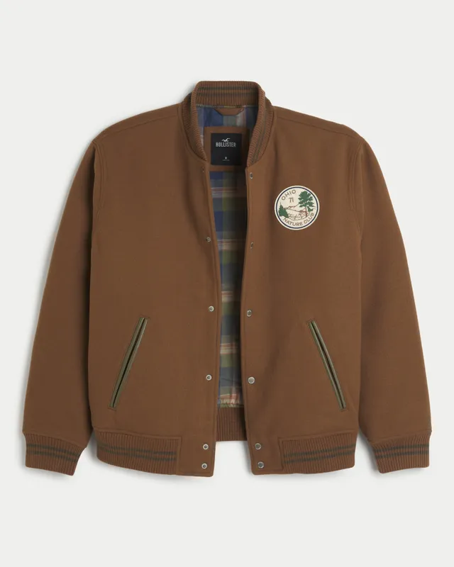 Hollister red outlet bomber jacket