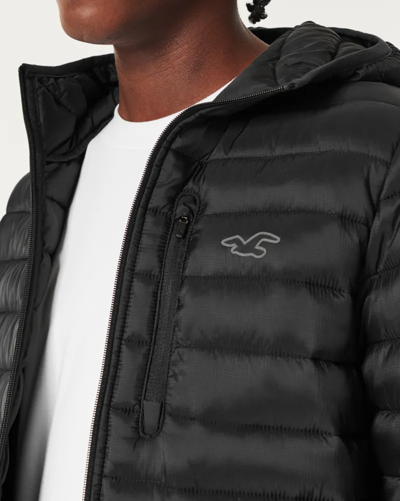 Hollister puffer collection top