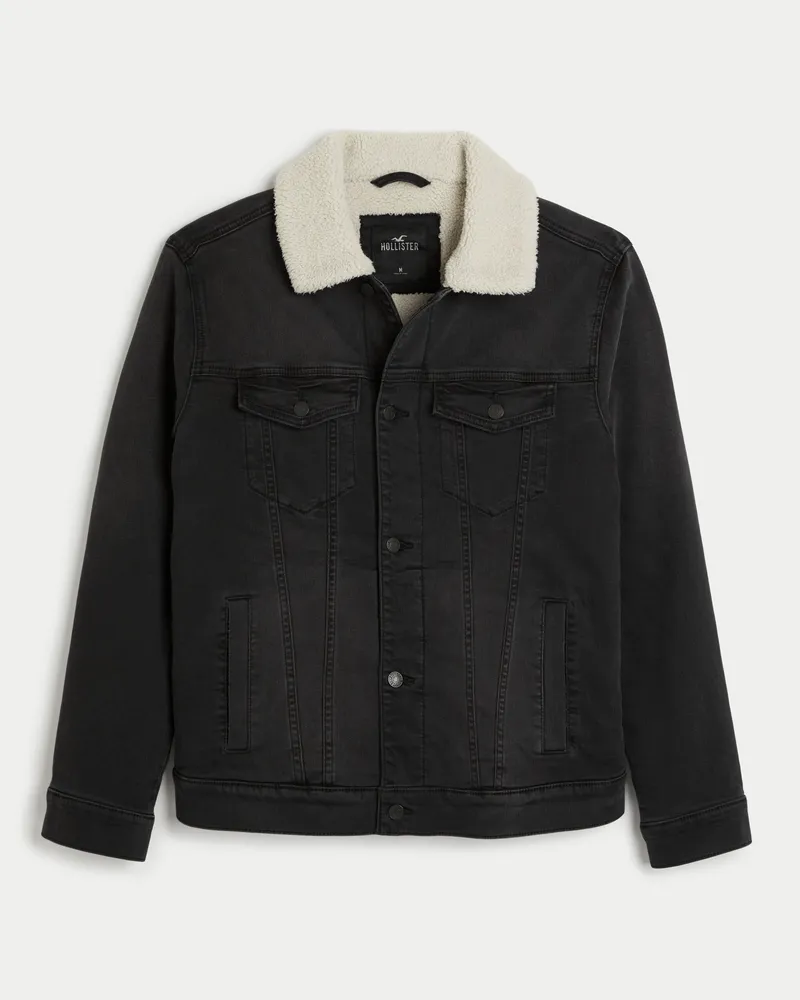 Sherpa lined hotsell denim jacket hollister