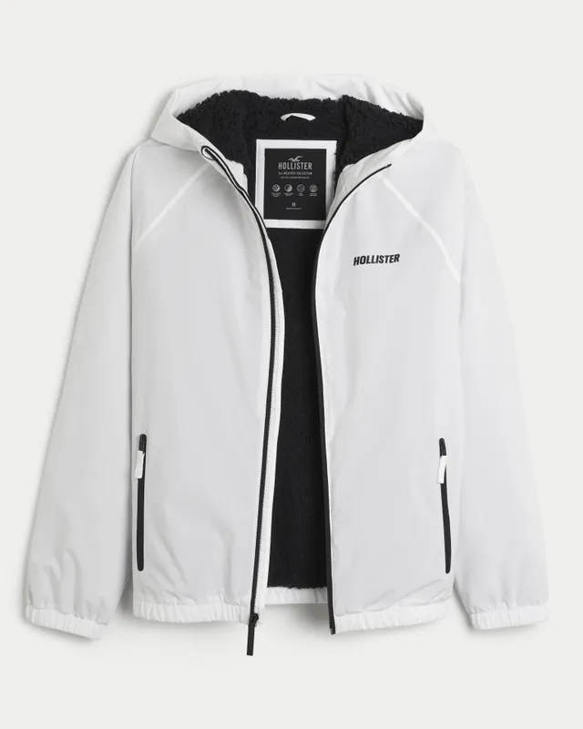 White hollister deals jacket