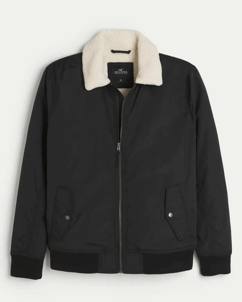 Hollister sherpa lined bomber jacket 2025