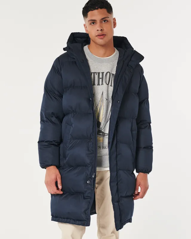 Longline puffer deals parka hollister