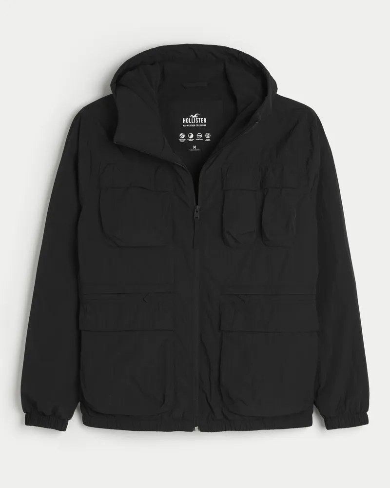 Hollister Fleece Lined All Weather Hoodie Jacket CoolSprings