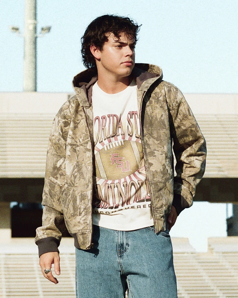 Hol Hooded Camo Zip-Up Jacket | Liberty Center