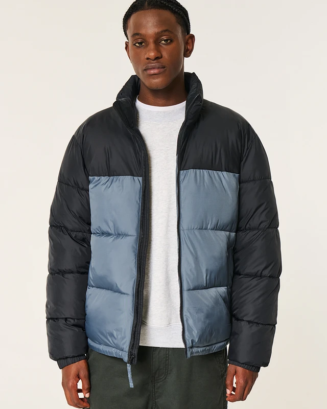 Hollister Boxy Mock-Neck Puffer Jacket at CoolSprings
