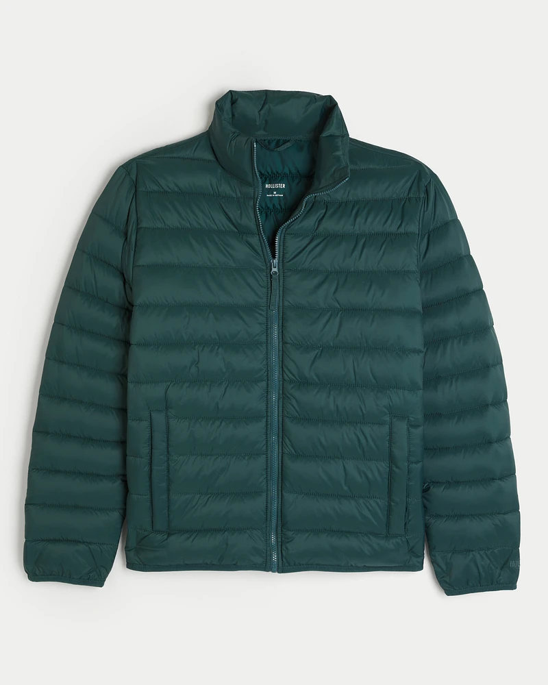 Hollister mock neck puffer jacket hot sale