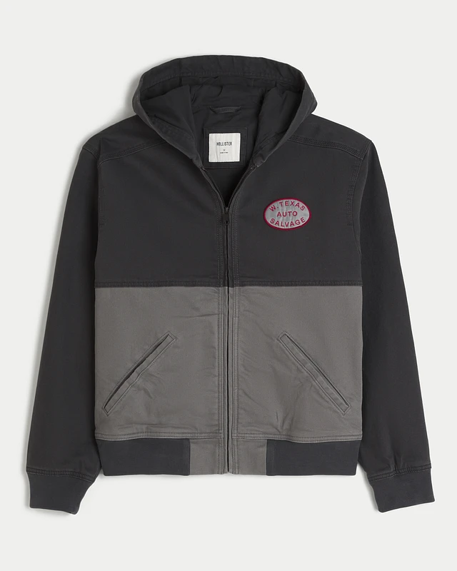 Hollister ブラック ジャケット XS 割引ファッション - Hollister ブラック ジャケット XS