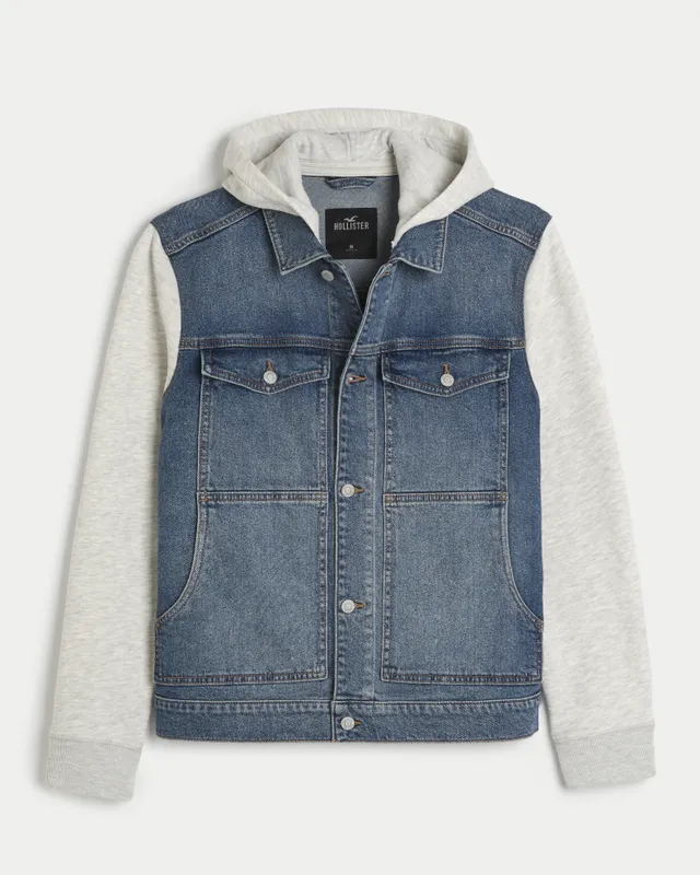 Hollister denim hoodie store