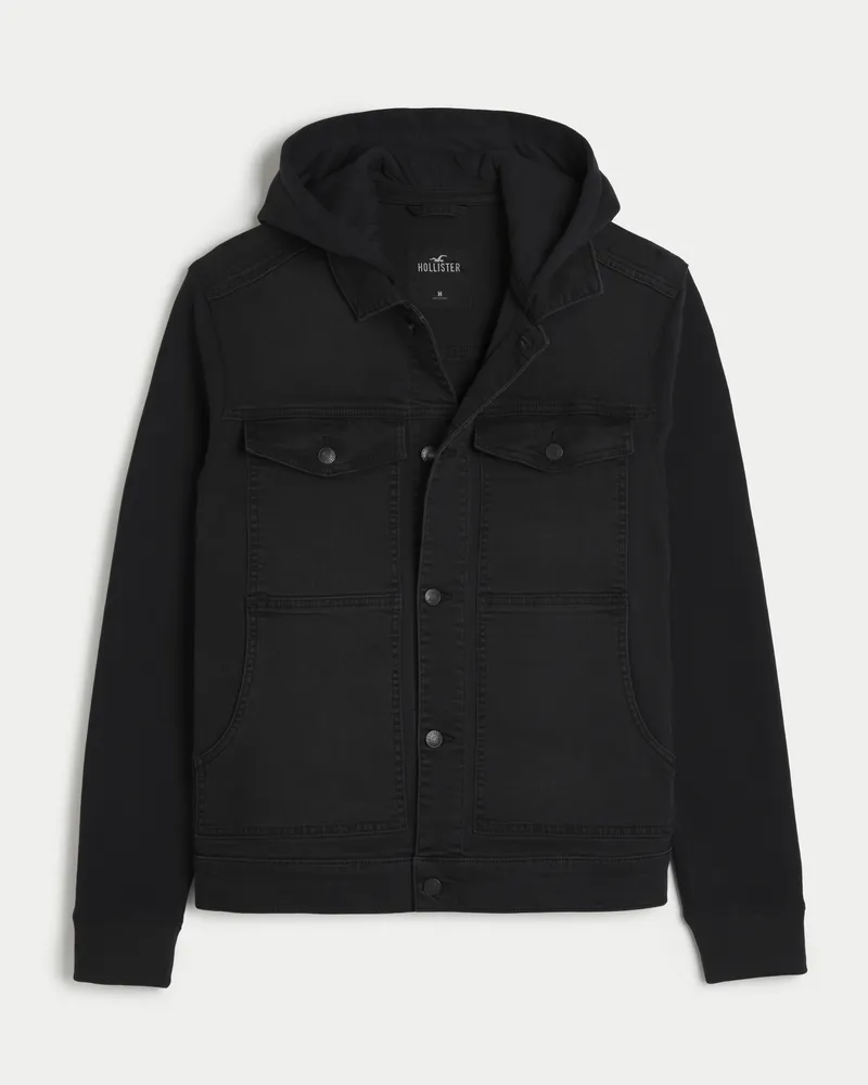 Hollister Denim Hoodie Jacket Plaza Las Americas