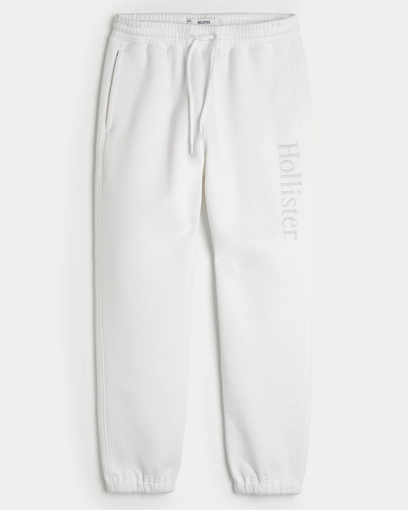 White hollister sweatpants on sale