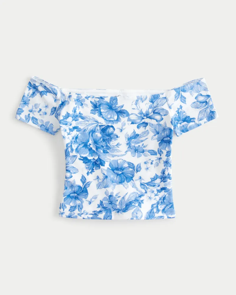 Hollister Crop Off the Shoulder Top CoolSprings Galleria
