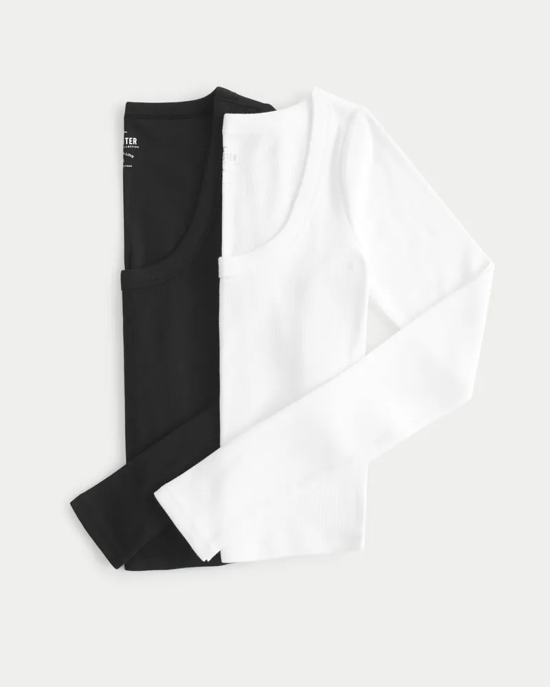 White long deals sleeve hollister