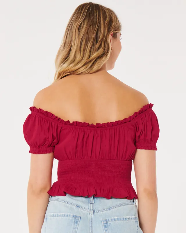 Hollister off the shoulder crop top on sale