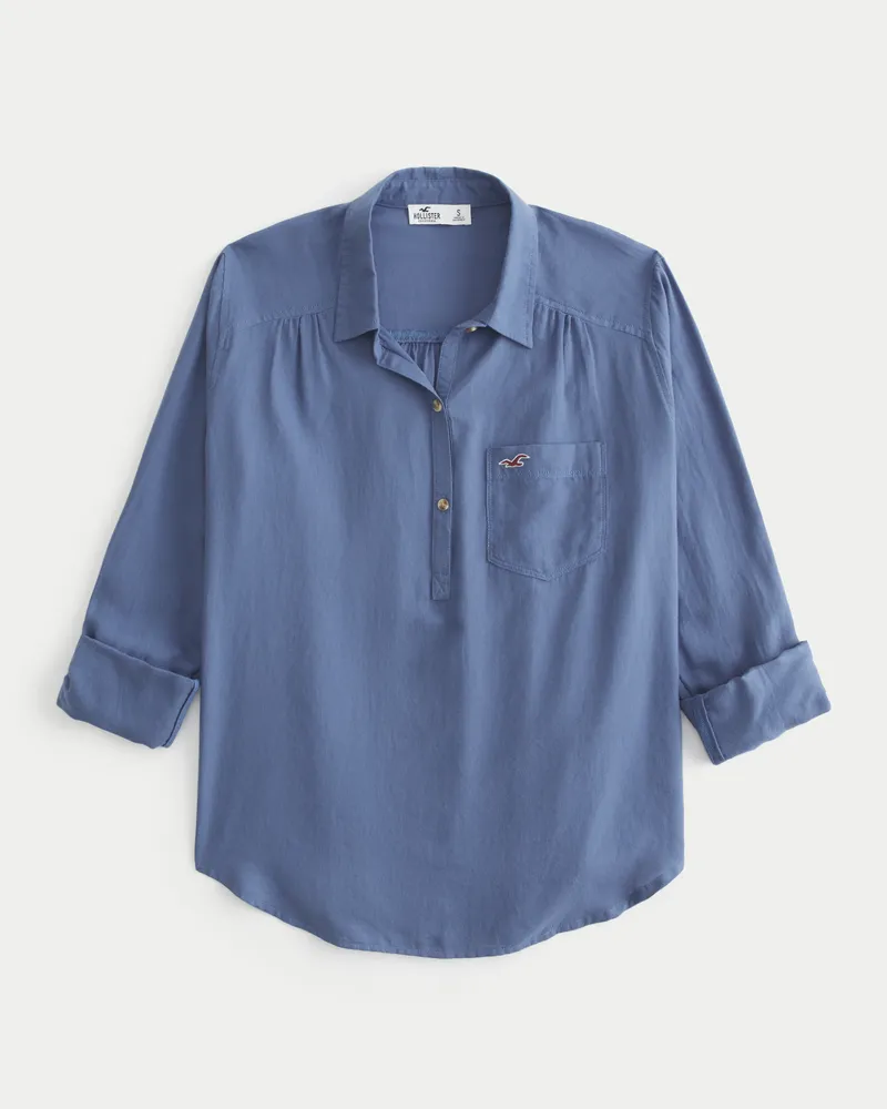 Hollister hot sale popover shirt