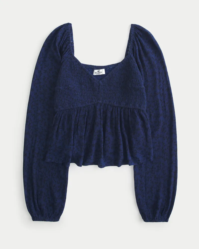 Hollister smocked top sales