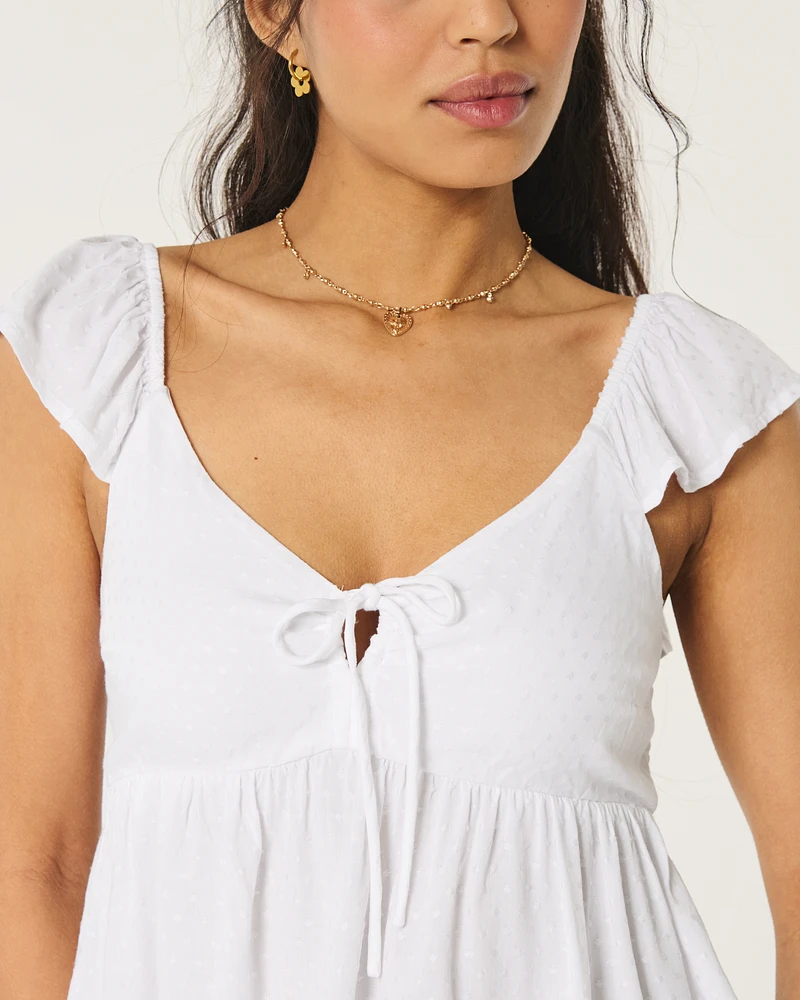 Tie front babydoll dress outlet