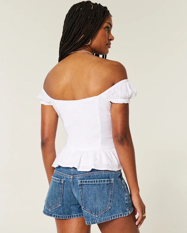 Hol Off-the-Shoulder Pintuck Blouse | Arden Fair