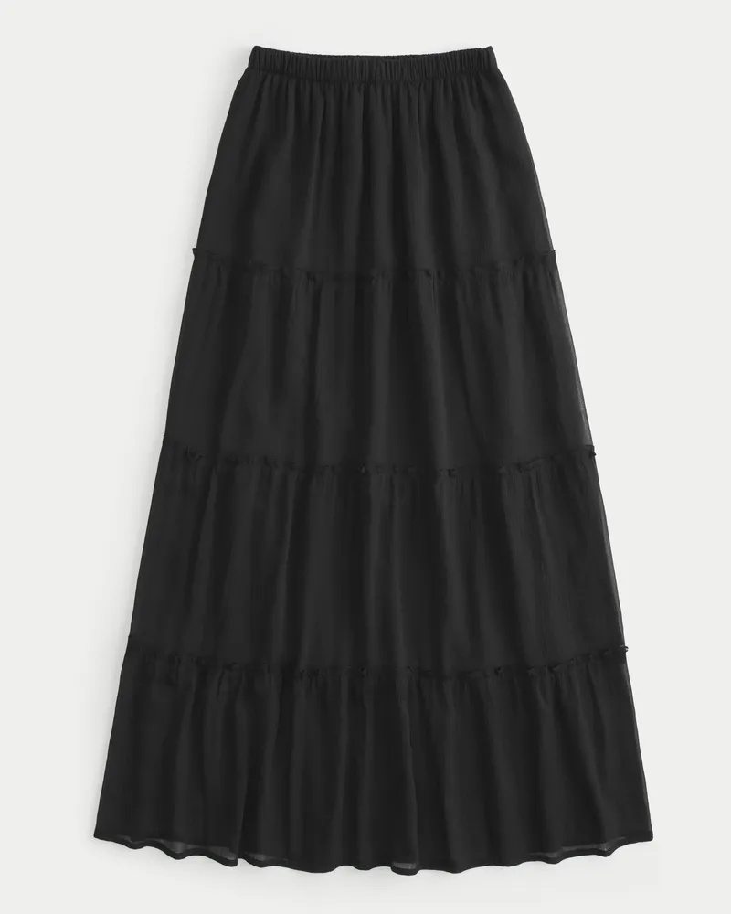 Hollister Ultra High Rise Chiffon Maxi Skirt Hamilton Place