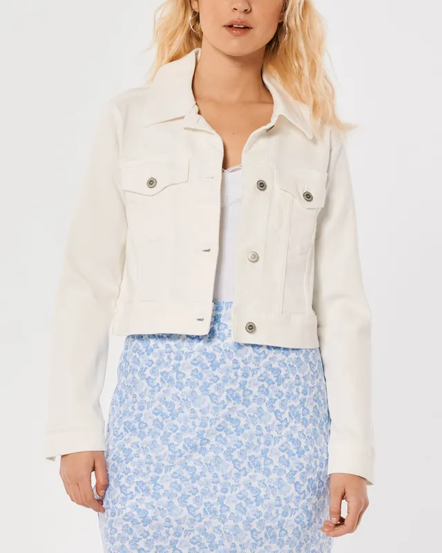 Hollister Light Wash Crop Denim Jacket Hamilton Place