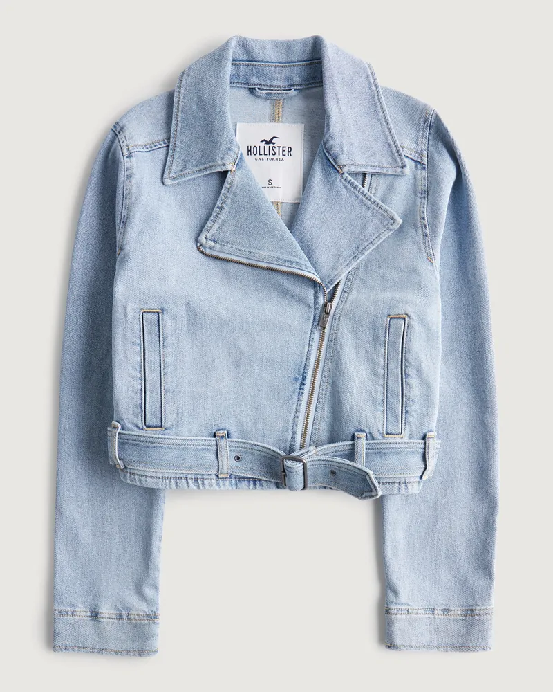 Hollister cropped best sale jacket